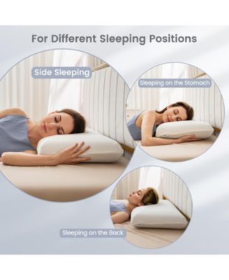2 Pieces Bamboo Memory Foam Pillow for Pain Relief Sleeping