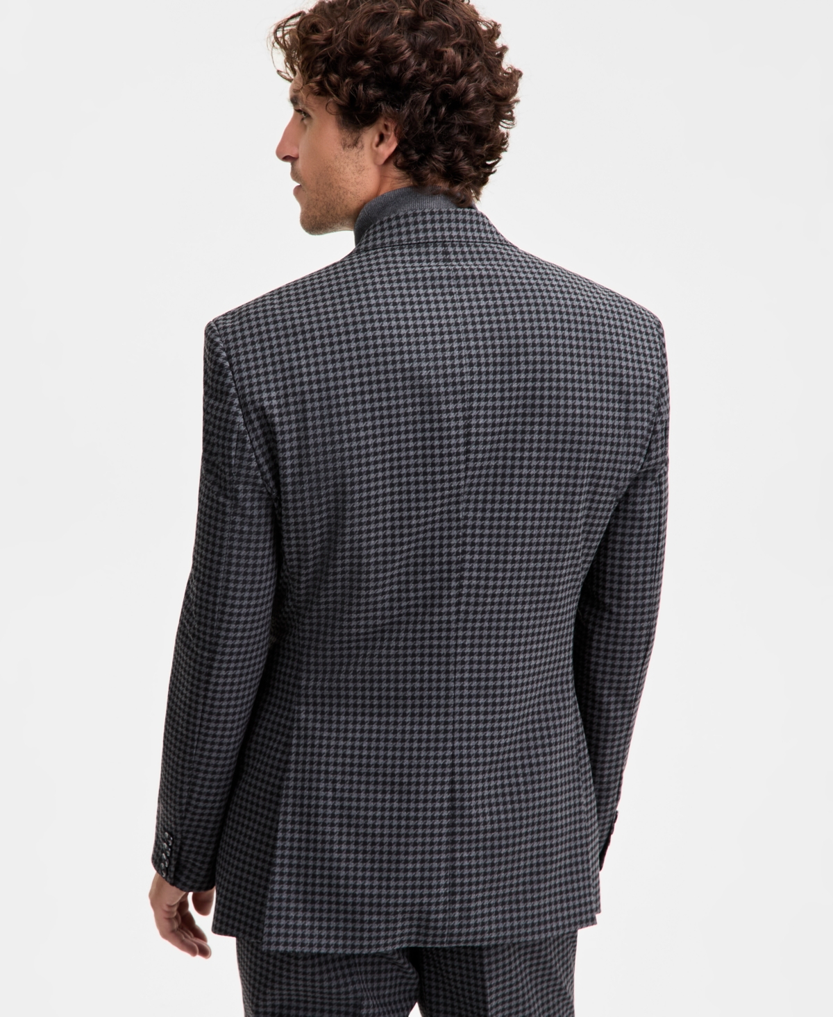 Tayion Collection Men's Classic-fit Houndstooth Suit Separate Jacket In Multi
