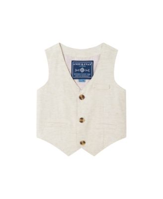 Baby Boys Short Sleeve Buttondown Bowtie Vest Set