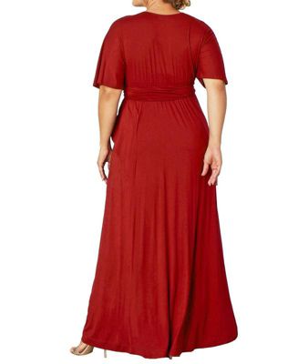 Plus Size Indie Flair Maxi Dress with Kimono Sleeves