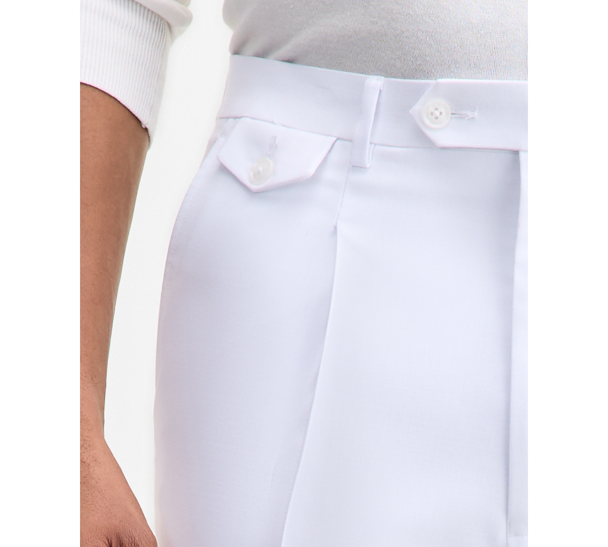 Tayion Collection Men's Classic-fit Suit Separate Pants In White