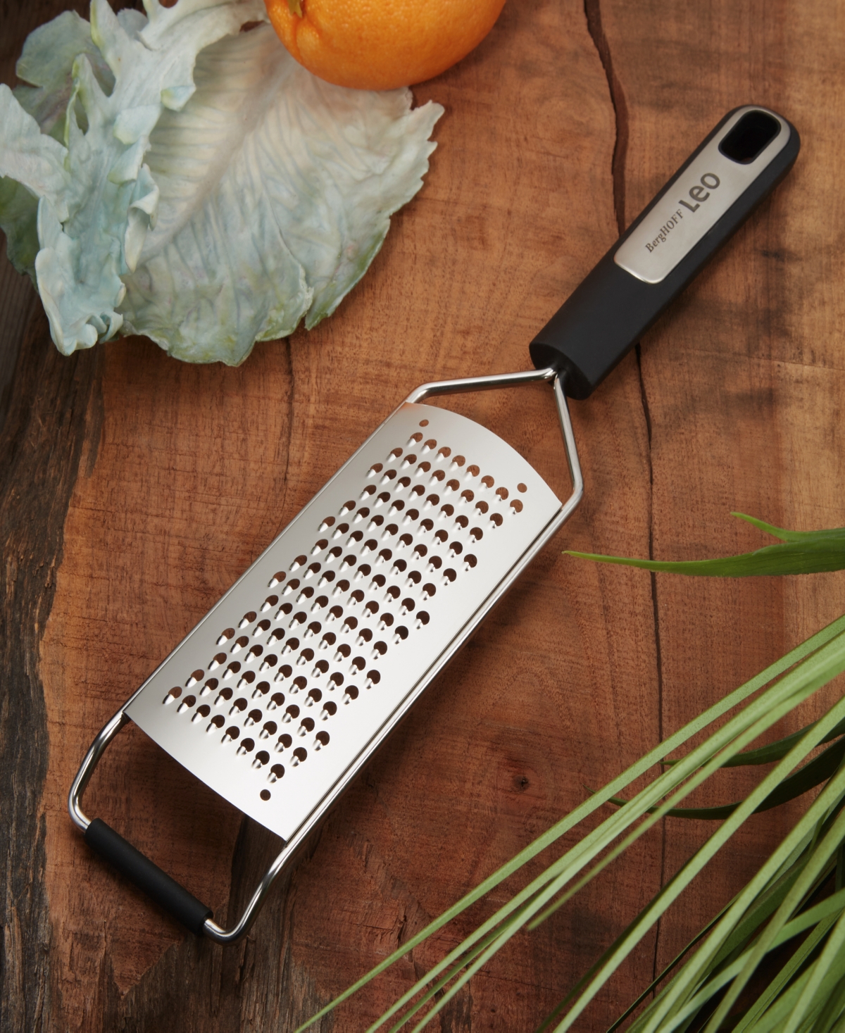 Berghoff Leo Graphite 12.5" Stainless Steel Hand Grater In Black