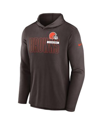 Men's Brown Cleveland Browns Performance Team Pullover Hoodie