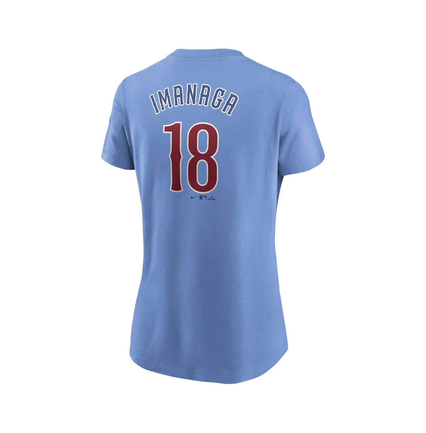 Женская футболка Nike Shota Imanaga Baby Blue Chicago Cubs Fuse Name & Number — фото 2