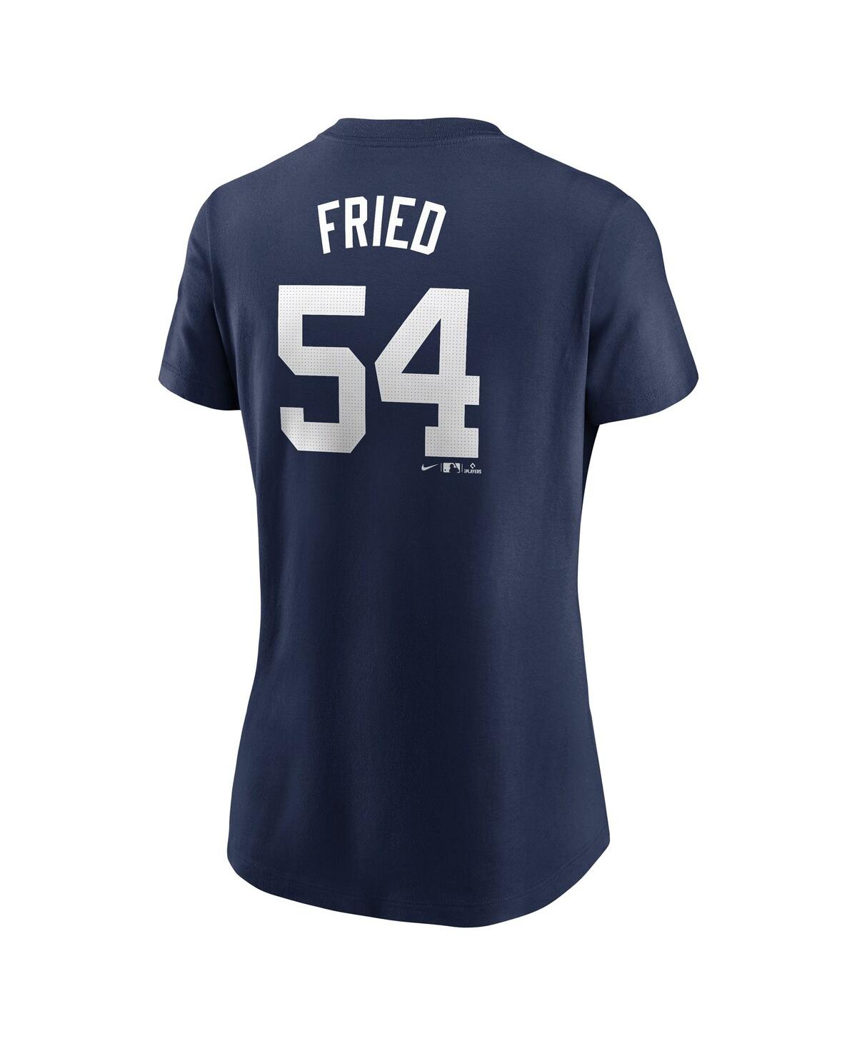 Nike Women's Max Fried Navy New York Yankees Fuse Name Number T-shirt In Navy