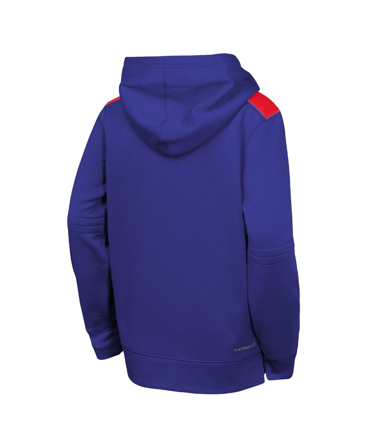 Nike Big Boys And Girls Royal Texas Rangers Authentic Collection Performance Pullover Hoodie In Royal