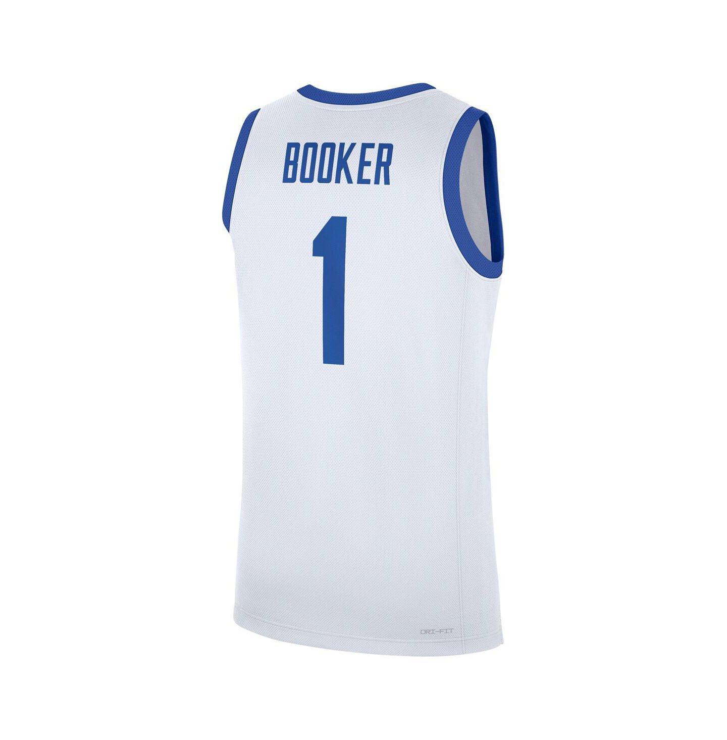 Мужской топ Nike Devin Booker White Kentucky Wildcats Performance Replica Basketball Jersey — фото 2
