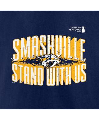 Men's Navy Nashville Predators 2024 Stanley Cup Playoffs Slogan T-Shirt