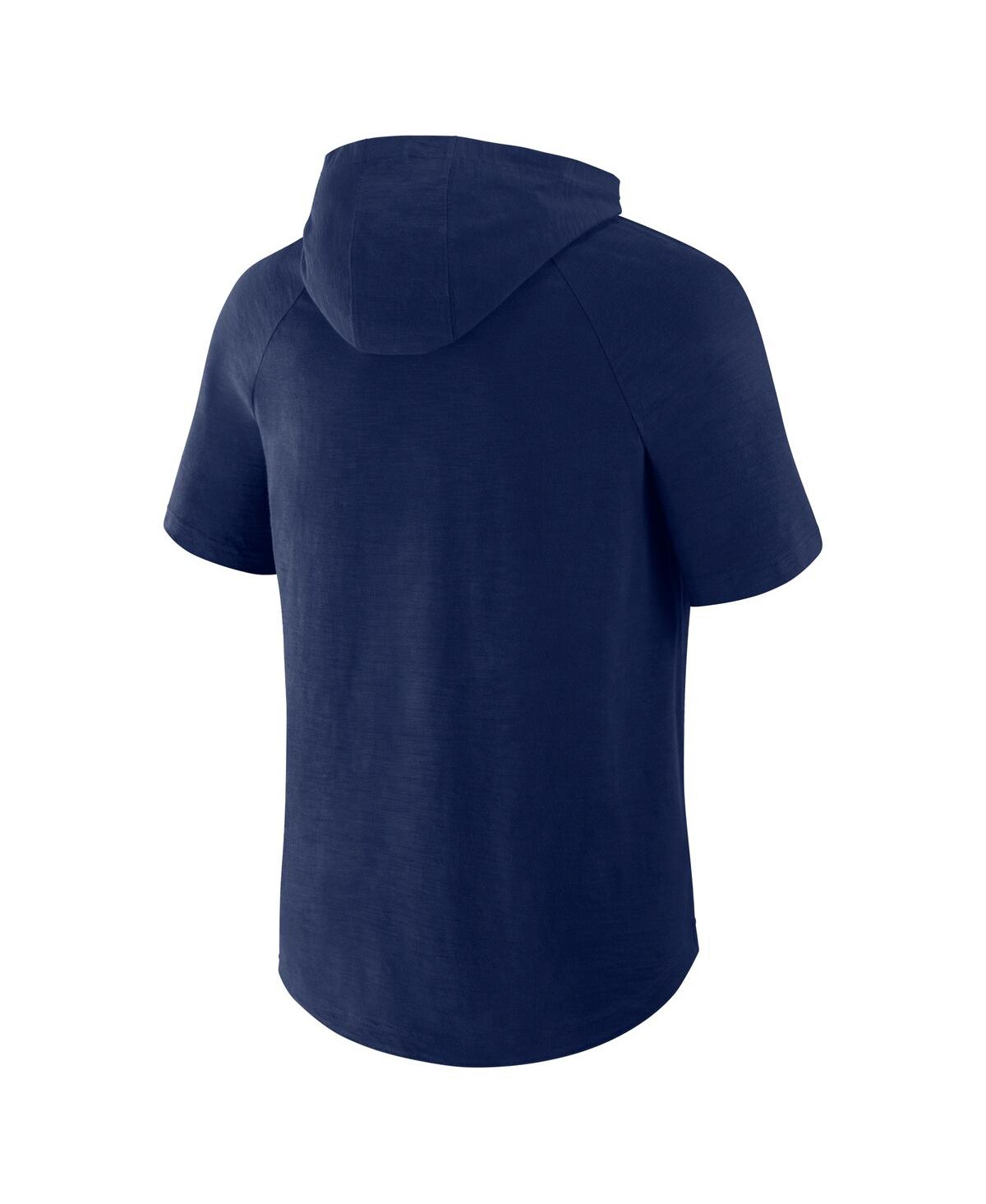 Fanatics Men's Athletic Navy Denver Nuggets Pass Legend Hooded T-shirt In Athletic Navy,yellow