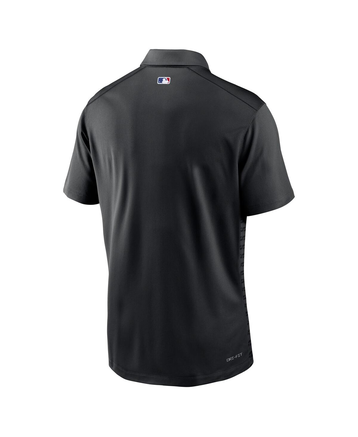 Nike Men's Black Los Angeles Dodgers Authentic Collection Victory Performance Polo Shirt In Black