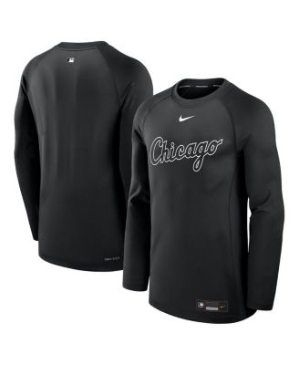 Nike - Men's Black Chicago White Sox Authentic Collection Game Time Raglan Performance Long Sleeve T-Shirt