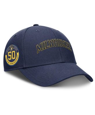 Nike - Men's Navy Milwaukee Brewers Rise Gaberdine Adjustable Hat