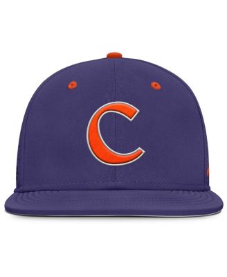 Men's Purple Clemson Tigers On-Field Dugout True Performance Fitted Hat