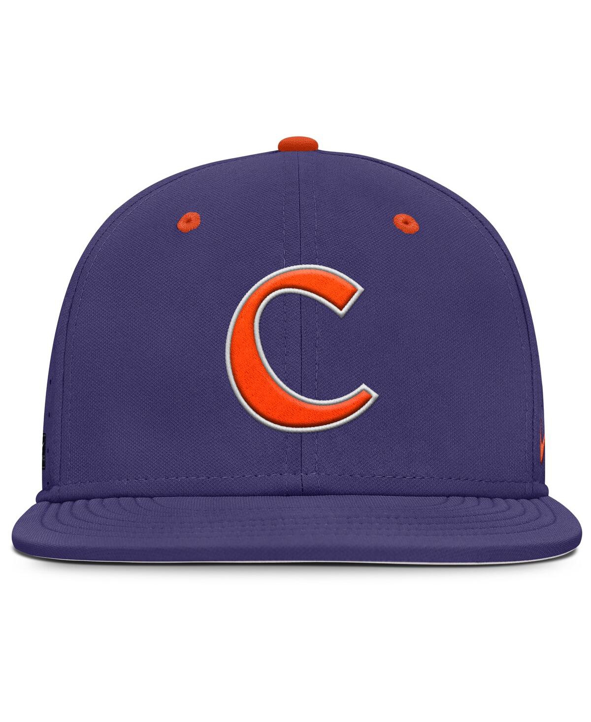 Nike Men's Purple Clemson Tigers On-field Dugout True Performance Fitted Hat In Purple