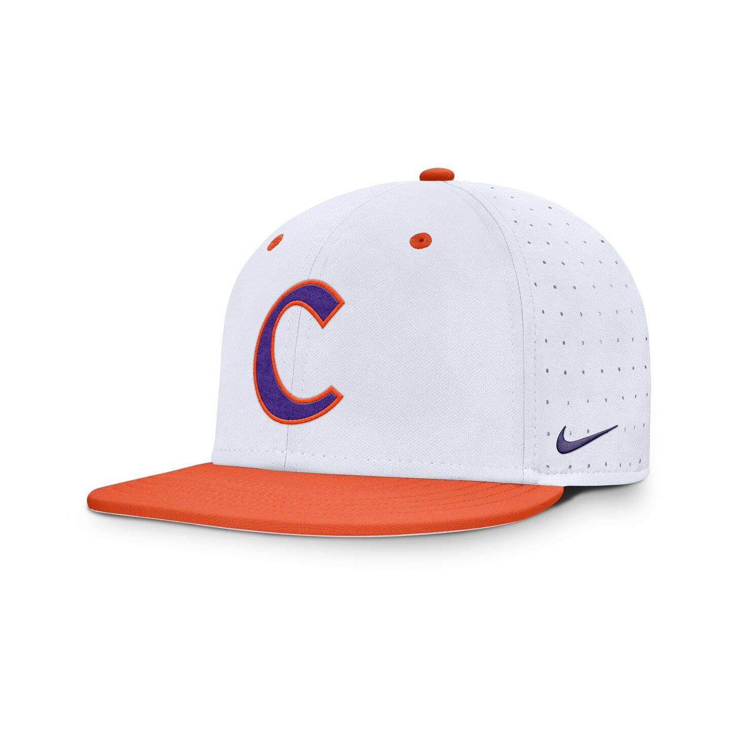 Мужская кепка Nike White Clemson Tigers On-Field Dugout True Performance Fitted Hat — фото 1