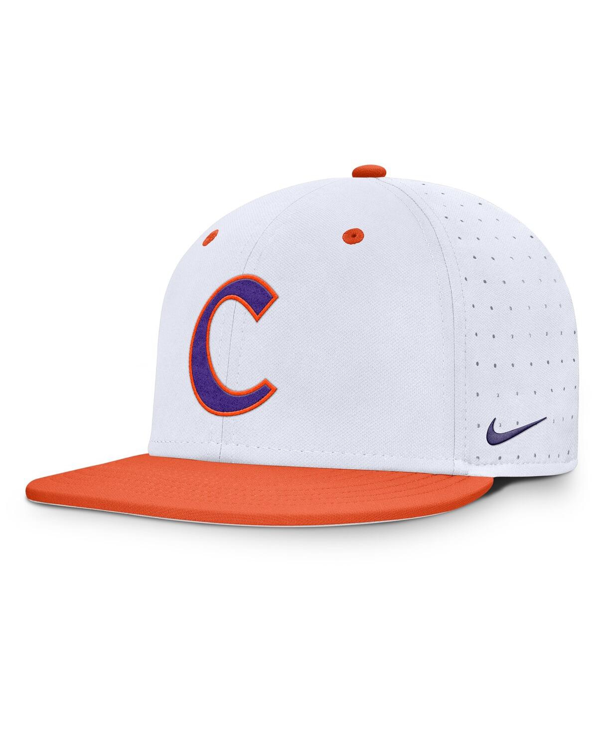 Nike Men's White Clemson Tigers On-field Dugout True Performance Fitted Hat In White