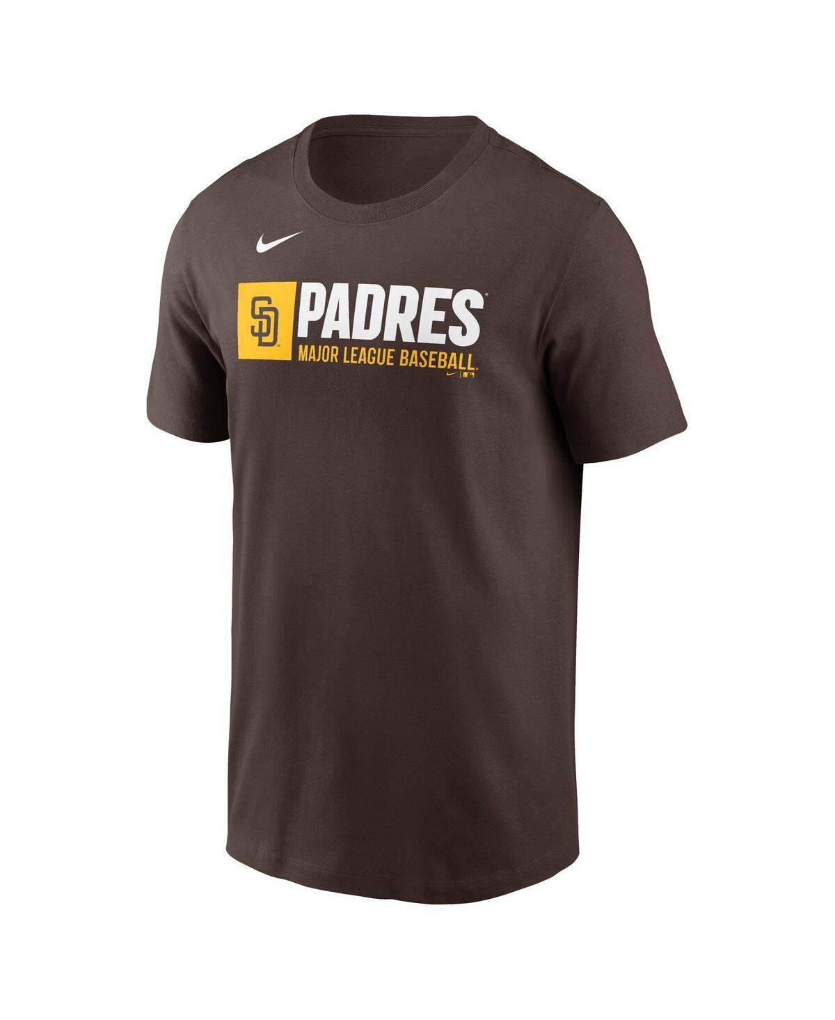 Nike Men's Brown San Diego Padres Team Block T-shirt In Gold