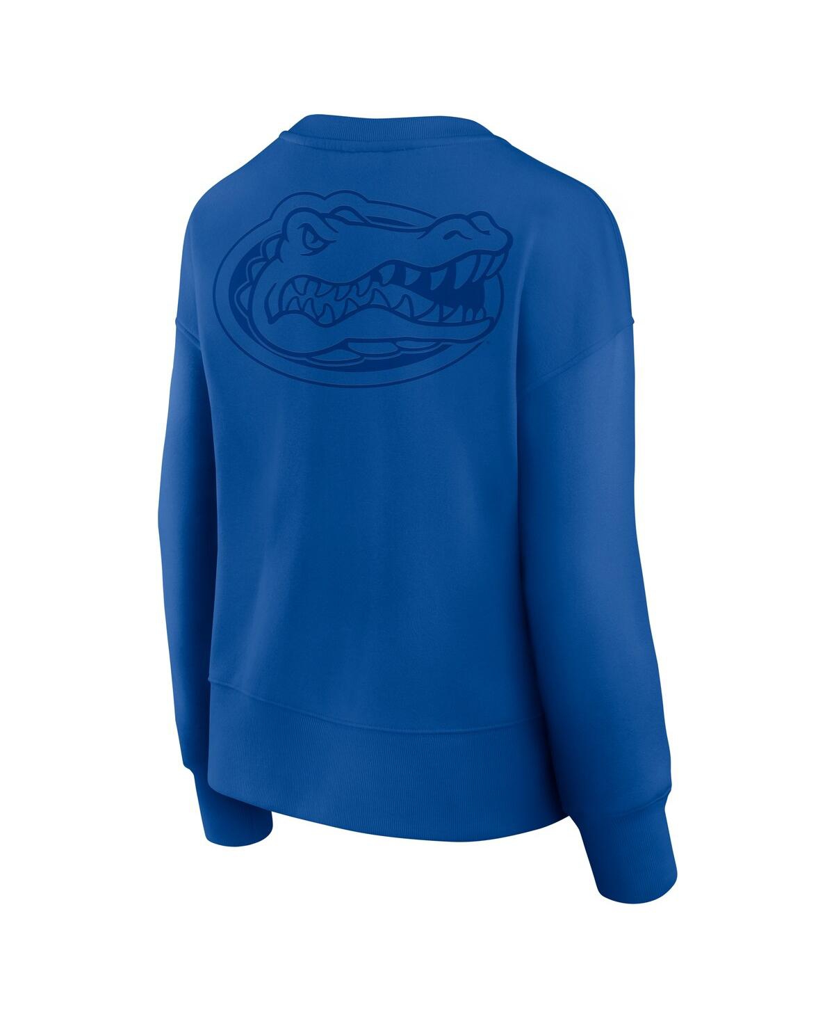 Fanatics Women's Royal Florida Gators Supersoft Flow Fleece Pullover Sweatshirt In Royal