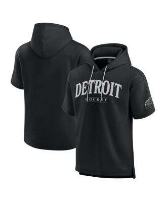 Fanatics - Men's Black Detroit Red Wings Elements Ready Short Sleeve Pullover Hoodie