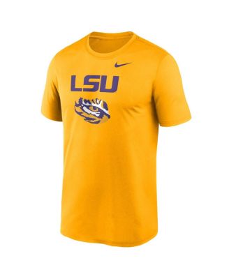 Men's Gold LSU Tigers Lockup Legend Performance T-Shirt