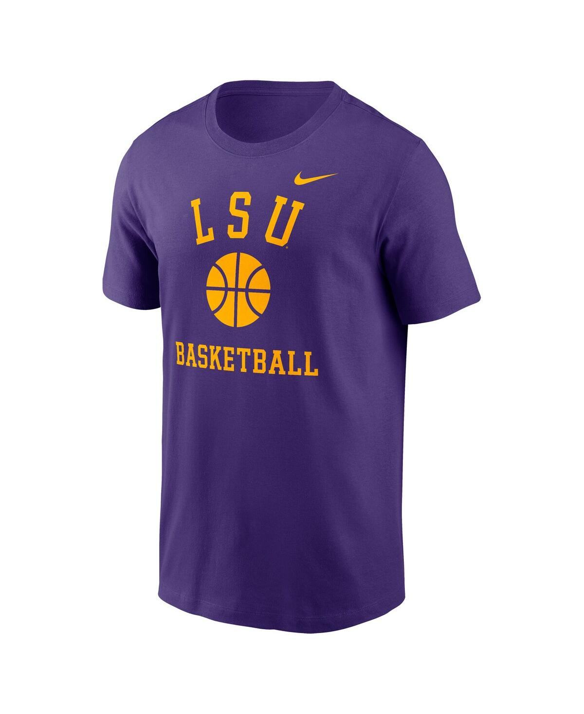 Nike Men's Purple Lsu Tigers Basketball Icon T-shirt In Purple