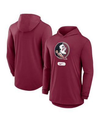 Nike - Men's Garnet Florida State Seminoles Lightweight Performance Long Sleeve Hoodie T-Shirt