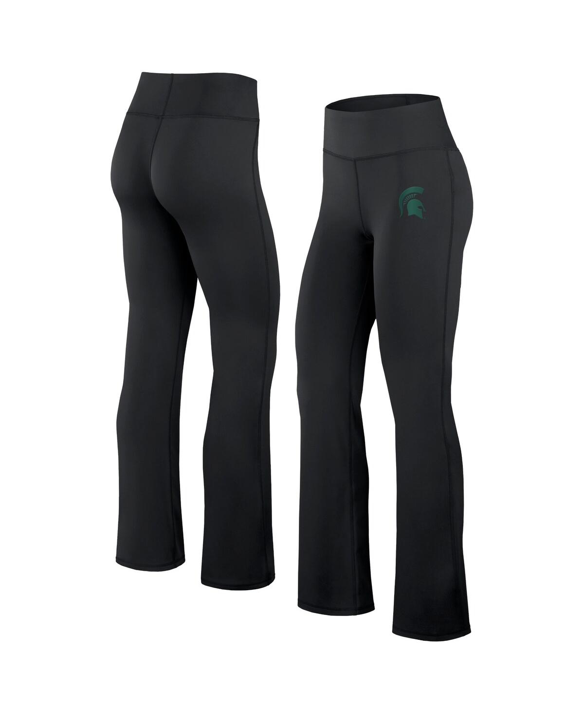 Women's Black Michigan State Spartans Training Camp Maxed Out Flare Leggings - Black