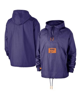 Nike - Men's&nbsp;Purple Phoenix Suns Courtside Premium Club Anorak Quarter-Zip Pullover Hoodie