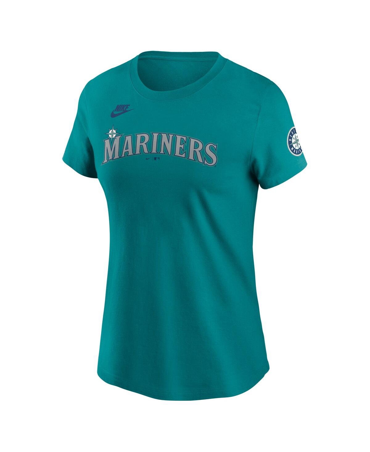 Nike Women's Ken Griffey Jr. Aqua Seattle Mariners Cooperstown Collection Name Number T-shirt In Aqua
