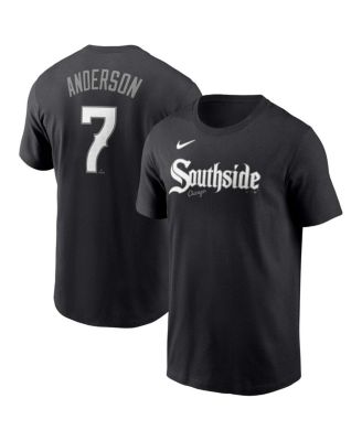 Nike - Men's Tim Anderson&nbsp;Black Chicago White Sox City Connect Fuse Name Number T-Shirt