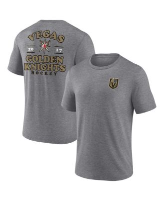 Fanatics - Men's Heather Gray Vegas Golden Knights Winger Tri-Blend T-Shirt