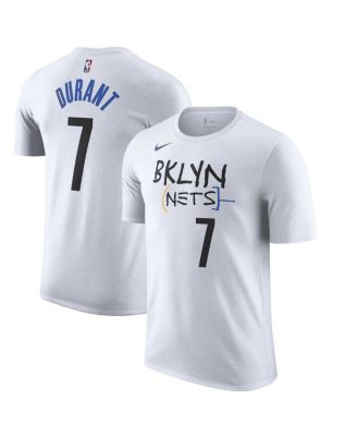 Nike - Men's Kevin Durant White Brooklyn Nets 2022/23 City Edition Name Number T-Shirt