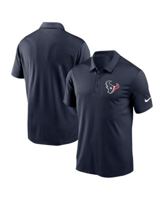 Nike - Men's Navy Houston Texans Fan Gear Franchise Heat-Sealed Graphic Team Polo Shirt