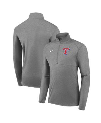 Nike - Men's Gray Texas Rangers Team Logo Element Performance Half-Zip Pullover Jacket