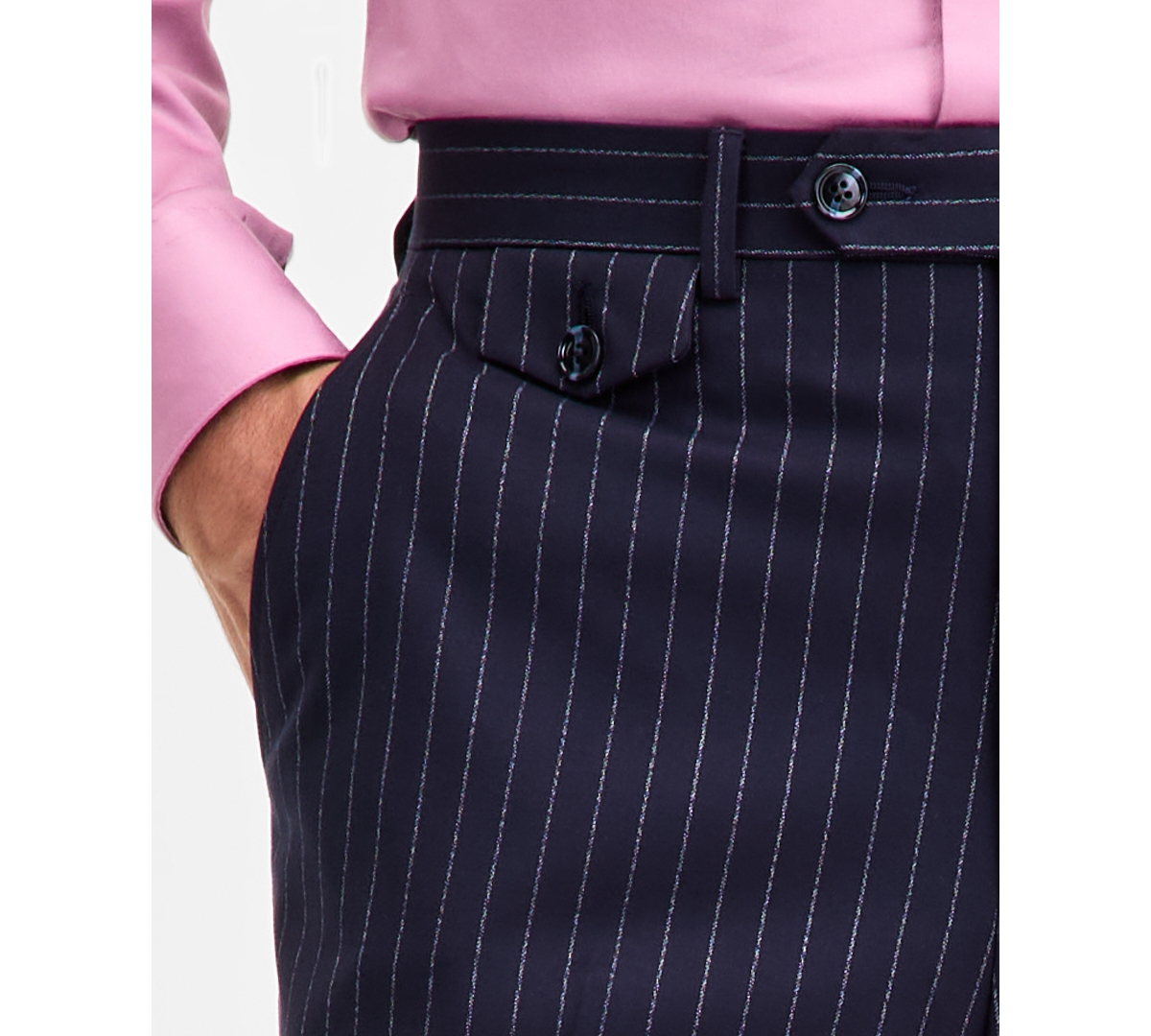 Tayion Collection Men's Classic-fit Pinstripe Suit Separate Pants In Blue