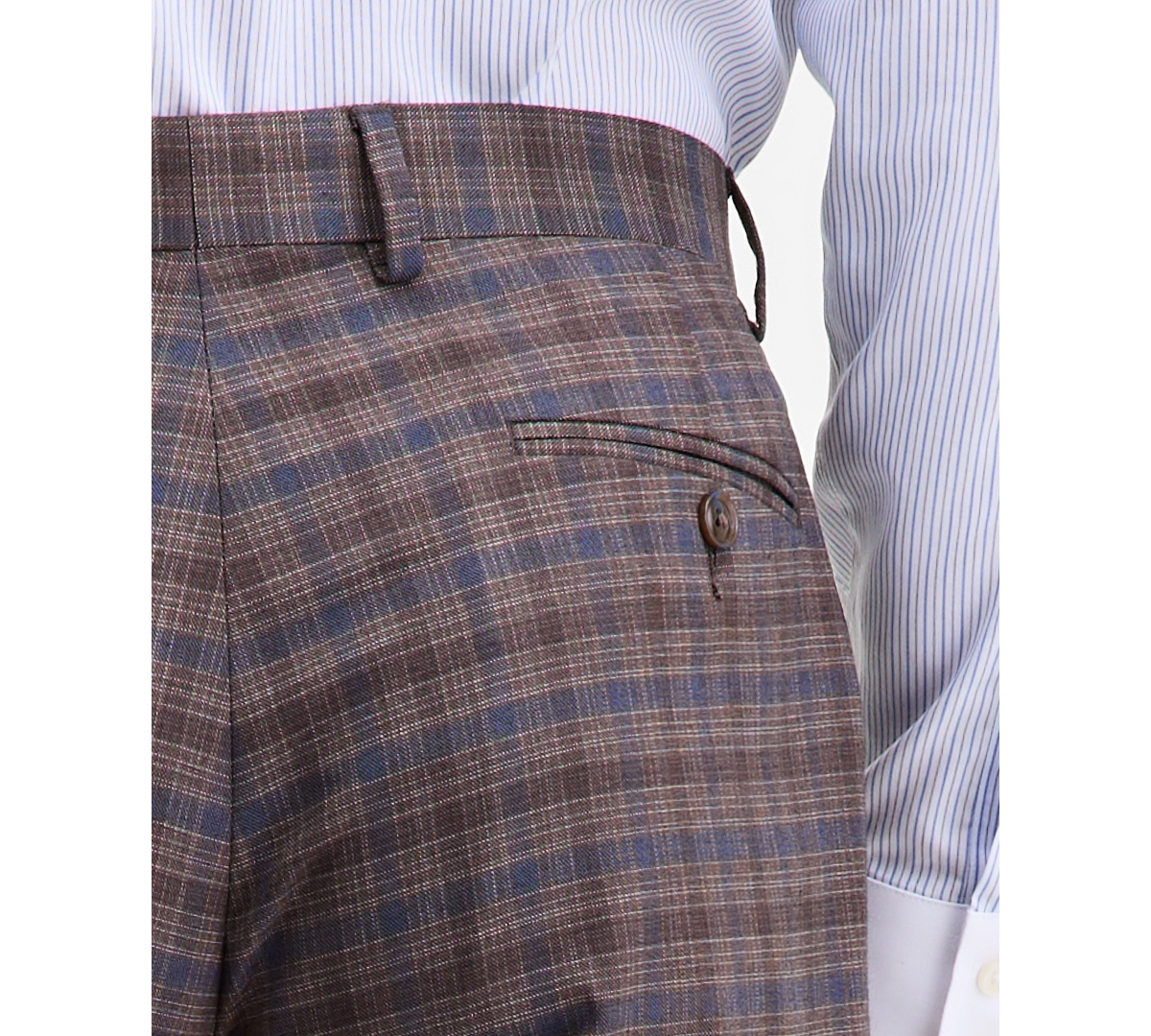 Tayion Collection Men's Classic-fit Plaid Suit Separate Pants In Multi