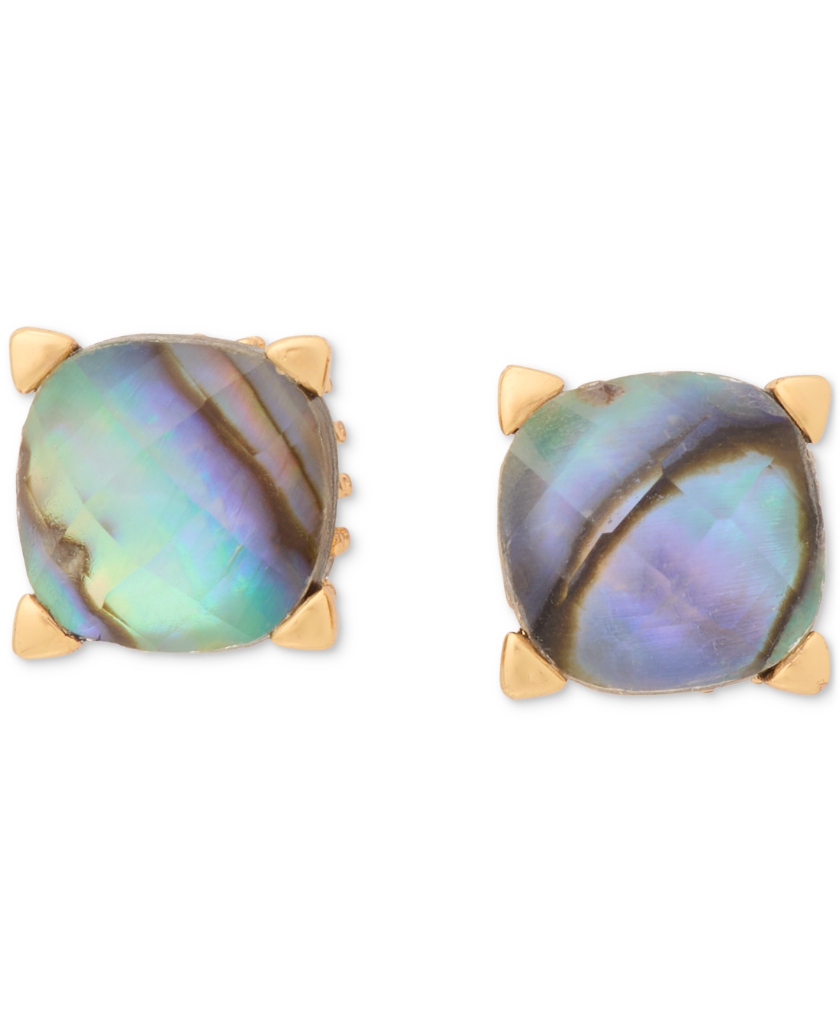 Kate Spade Gold-tone Color Cubic Zirconia Stud Earrings In Abalone,gold