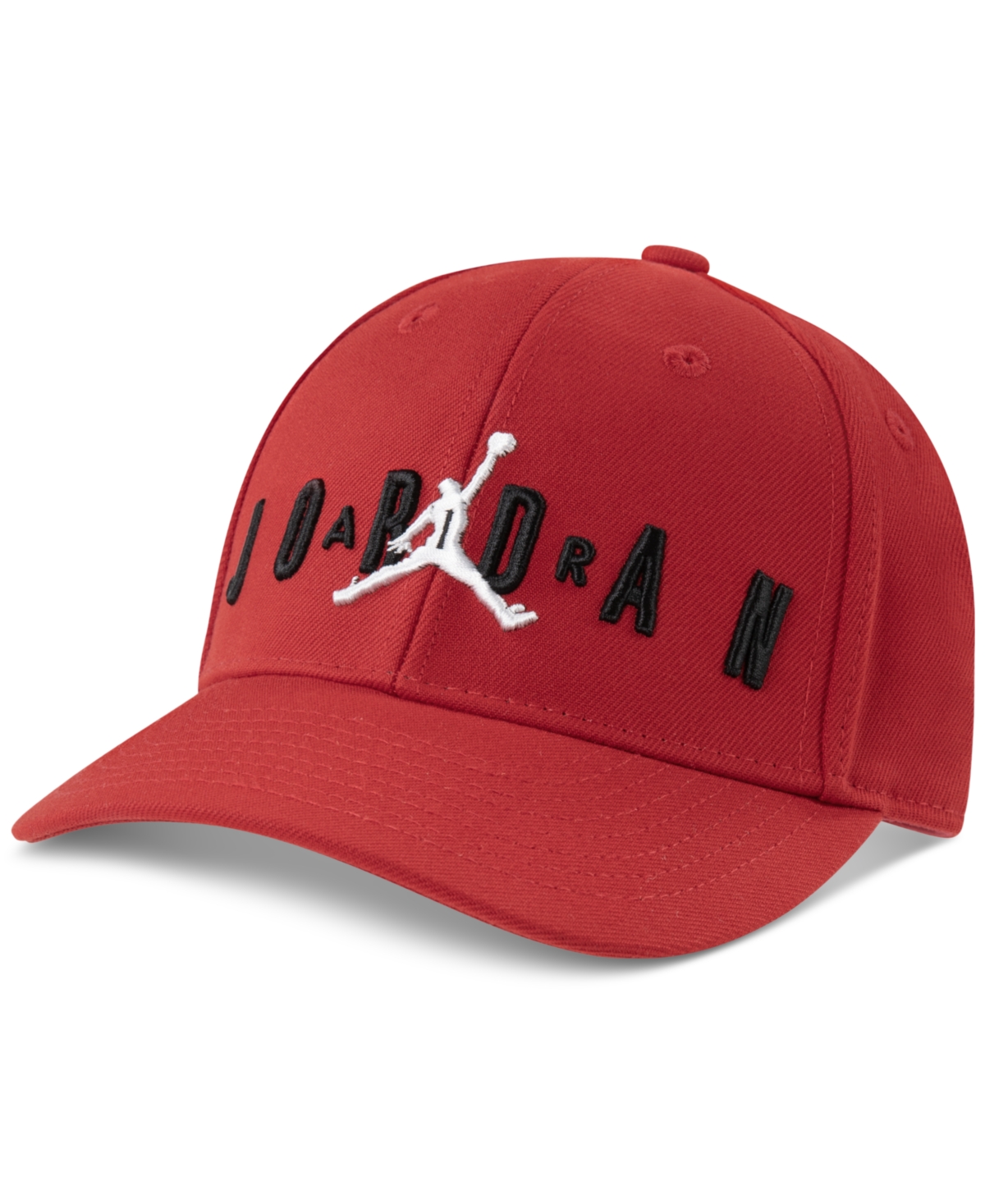 Jordan Big Kids Hrb Structured Strapback Hat In Gym Red