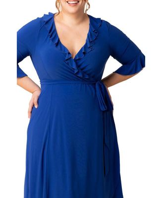 Plus Size Barcelona Midi Wrap Dress