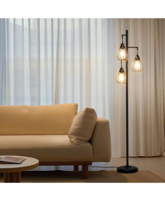 Teardrop 68" LED Floor Lamp with 3 Metal Teardrop Shades