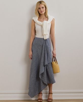 スカート RALPH LAUREN COLLECTION A LINE SKIRT コットン シャンブレー Aライン スカート | ラルフ ローレン公式