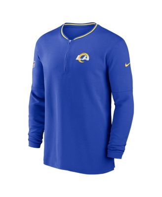 Men's Royal Los Angeles Rams Coach Half-Zip Sweatshirt