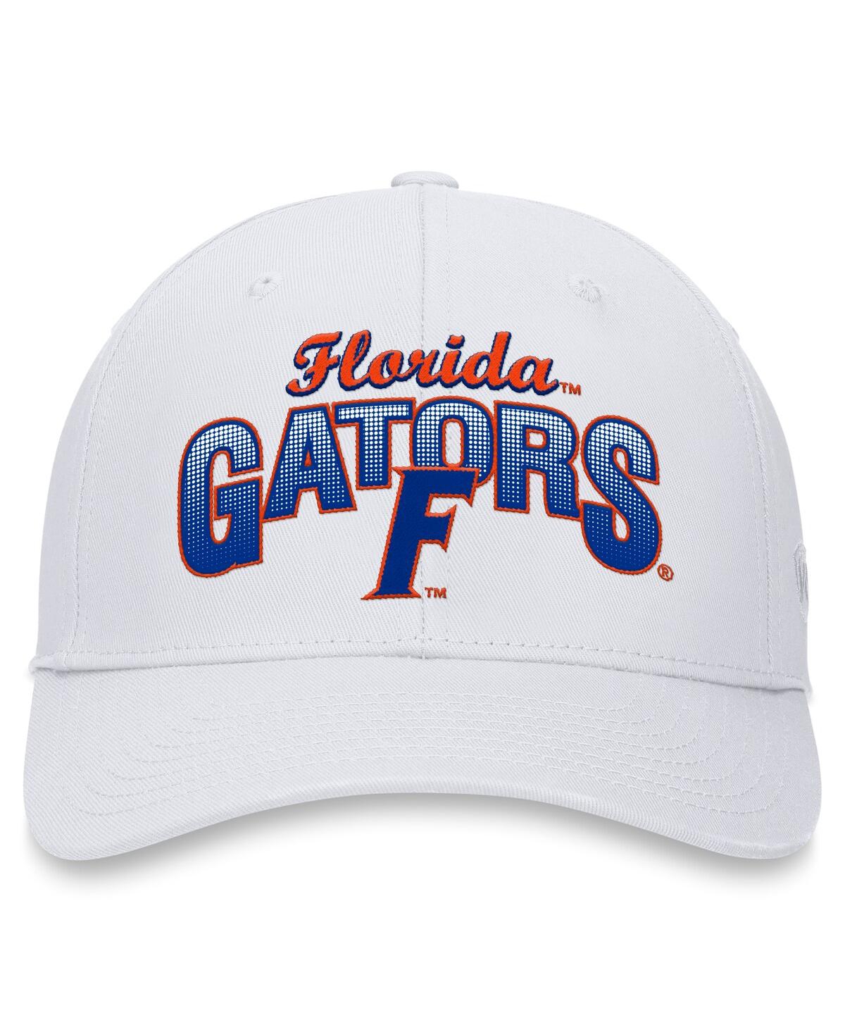Top Of The World Men's White Florida Gators Fundamentals Game Adjustable Hat In White