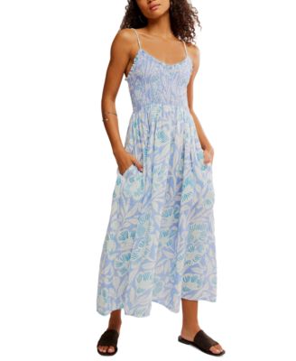 Free People - omen's Sweet Nothings Cotton Smocked Maxi Dress