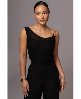 Women's Shanti Faux Buckle Top