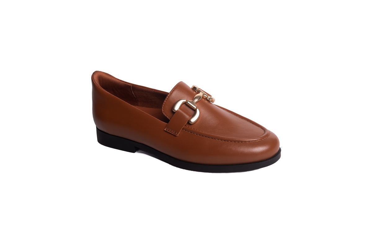 Womens Avery Street Hands-Free Slip On Technology Loafers - Cognac napa leather