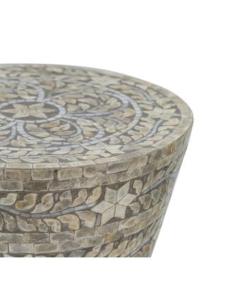 Luxury Accent Table Stool Elegant Star Foliage Pattern Design