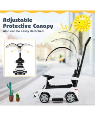 3 in 1 Ride on Push Car Mercedes Benz Toddler Stroller Sliding Car