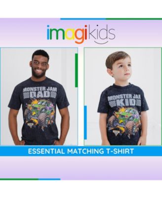 Little Boys Vintage Wash Matching Family T-Shirt to Adult Grave Digger