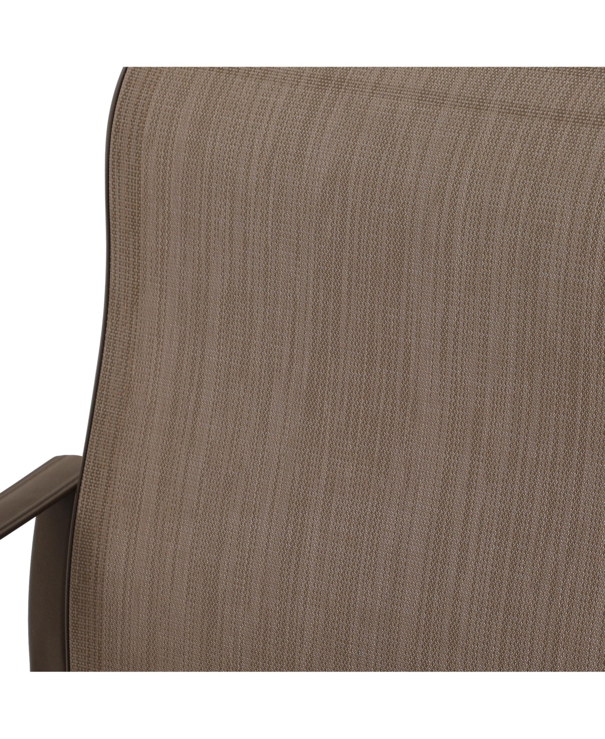 Swivel Textilene Metal Outdoor Patio Dining Chair in Light Taupe (Set of 2)